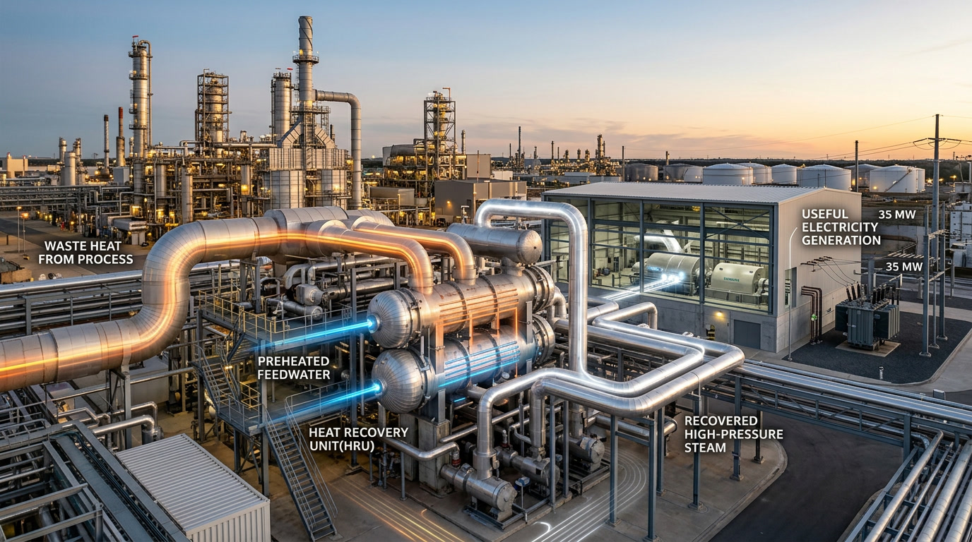 Pemanfaatan Panas Sisa Kilang untuk Meningkatkan Efisiensi Produksi Energi